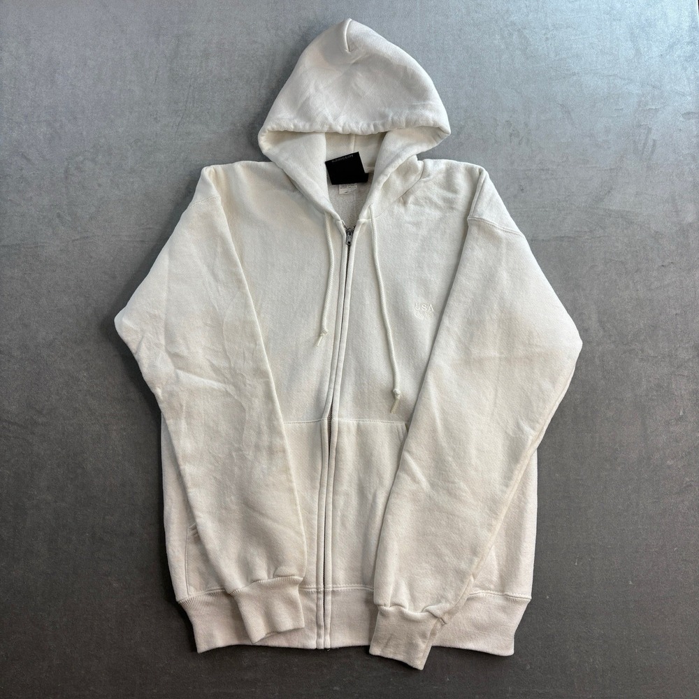 Vintage JC PENNY USA Team Olympics White Hoodie Jacket Full-Zip Men Medium